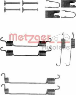 Produktbild von METZGER Zubehörsatz Bremsbacken 105-0797 Hinten für TOYOTA COROLLA Liftback (E11)