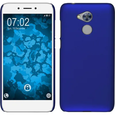 Produktbild von PhoneNatic Case kompatibel mit Huawei Honor 6a - Hülle blau gummiert Hard-case Cover