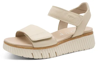 Produktbild von Tamaris Comfort Damen Sandale aus Leder mit einer Plateausohle 8-88720-44, Größe:39 EU, Farbe:Beige