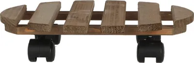 Obrázek produktu pro ESSCHERT DESIGN Pojízdná podložka pod květináč  28 cm, hnědá