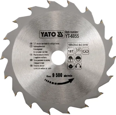 Image de Disque carbure 160 x 20 mm 18Z