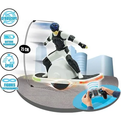 Produktbild von TERRAWHEEL - Ferngesteuertes Kinder-Hoverboard - 25 cm lang - mit Akku, Fernbedienung und integriertem Gyroskop - 8 Jahre +