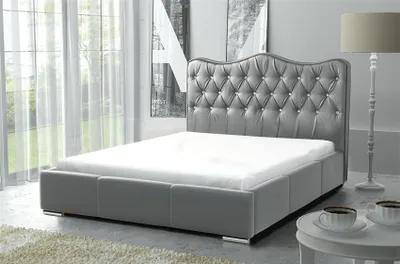 Produktbild von Polsterbett Bett Komplettset SULTAN Kunstleder Grau 160x200cm