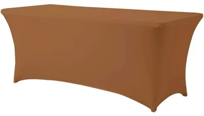 Obrázok produktu pre Elastická obrus, obdĺžnikový tvar, 6ft, hnedá, vyrobená z Elastanu, vhodná na bankety a oslavy