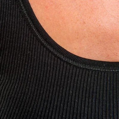 Produktbild von HERMKO 91338 Damen Doppelripp Longshirt aus 100% Baumwolle, Farbe:schwarz, Größe:32/34 (XS)