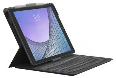 Produktbild von ZAGG Messenger Folio 2, Deutsch, Apple, 10.2-in. iPad (7th & 8th gen), 10.5-in. iPad Air (3rd gen), Anthrazit, 26,7 cm (10.5"), Kabellos