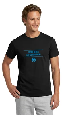 Produktbild von Spreadshirt Gegen Jeden Antisemitimus Männer T-Shirt, M, Schwarz