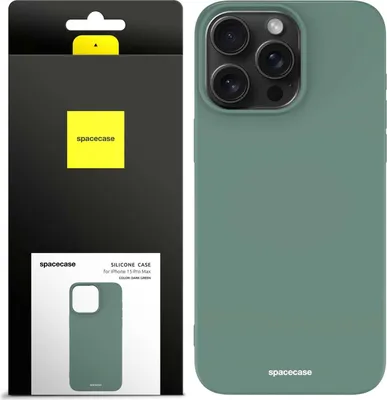 Image de Coque en silicone SPACECASE Coque en silicone pour iPhone 15 Pro Max Vert