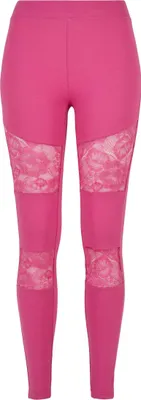 Immagine prodotto di Urban Classics Donna - Leggings con lacci rosa - M