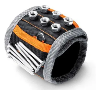 Produktbild von Magnetarmband mit starken Magneten Magnetisches Werkzeugarmband mit 20 Magneten zum Halten von Schrauben / Nägeln / Bohrern