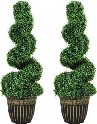 Produktbild von HOMCOM Künstliche Pflanzen 2er-Set UV-beständige 90cm Kunstpflanze im Blumentopf