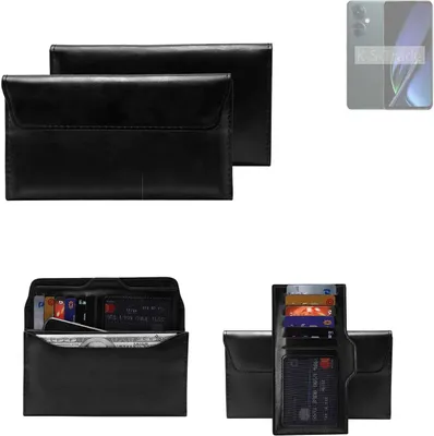 Produktbild von K-S-Trade Handy Hülle kompatibel mit Oppo K11x Schutz Hülle Tasche Schutz Case Handytasche Kunstleder schwarz, 1x