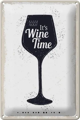 Produktbild von Blechschild Spruch Wein It´s Wine Time 20x30cm