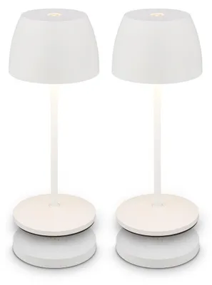 Image de Briloner Serina Mini LED Lampe de table sans fil IP44, Variable, tactile, protection contre les éclaboussures, sans fil, blanc, Ø8 x 20,5 cm