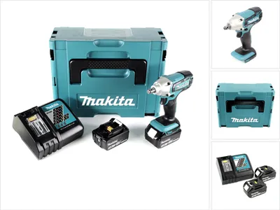 Produktbild von Makita DTW 190 RFJ Akku Schlagschrauber 18V + 2x Akku 3,0Ah + Schnellladegerät + Makpac