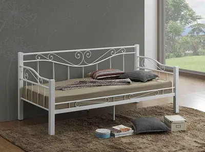 Produktbild von Casa Padrino Landhausstil Bett 100 x 212 x H. 97 cm - Verschiedene Farben - Einzelbett im Landhausstil - Schlafzimmer Möbel