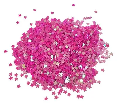 Holografische Glitzersterne 50 g, 3 mm, 1 Flasche