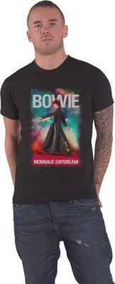 Image de David Bowie - "Moonage 11" T-shirt homme/femme unie RO4392 (S) (Noir)