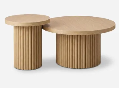 Produktbild von Couchtisch Set 2xCouchtisch Moderner Stil Braun Elegant Schlicht