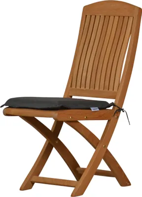 Produktbild von Polster Klappstuhl Auflage anthrazit grau Sitzpolster als waschbares und UV-beständiges Garten Sitzkissen