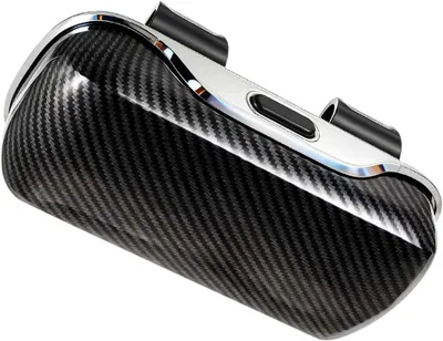 Imagen del producto de Soporte para gafas de sol para coche, fabricado en fibra de carbono, con borde antideslizante y forro de terciopelo suave, ideal para gafas de sol