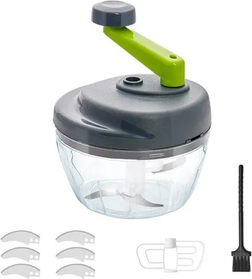 Produktbild von Gemüsehacker mit 3 scharfen Edelstahlmessern, Mixer, für Obst, Fleisch, Babynahrung