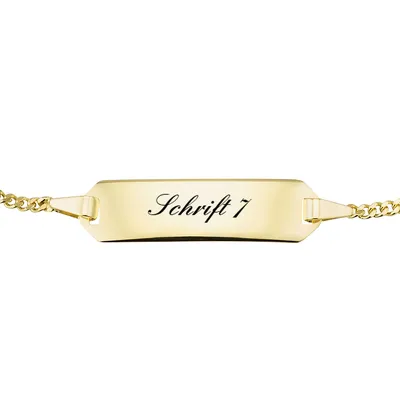 Produktbild von MATERIA by Matthias Wagner Kinder Gravur Armband Herz Anhänger 333 Gold 12cm 14cm GA-13