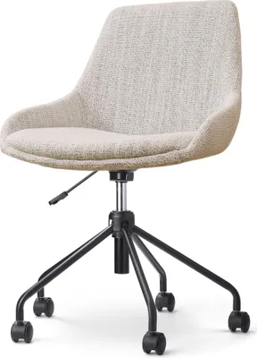Produktbild von Nout-Isa Bürostuhl Beige Meliert - Schwarzes Gestell