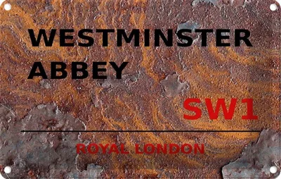 Produktbild von vianmo Blechschild 12x18 cm Royal Westminster Abbey SW1 Abenteuer Reisen England Urlaub