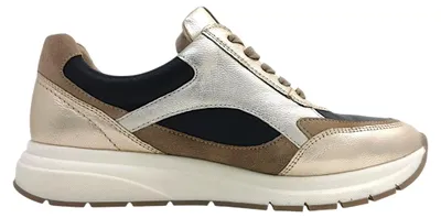 Imagen del producto de Caprice: Zapatos de mujer, zapatos con cordones, estilo deportivo, color dorado, para uso diario