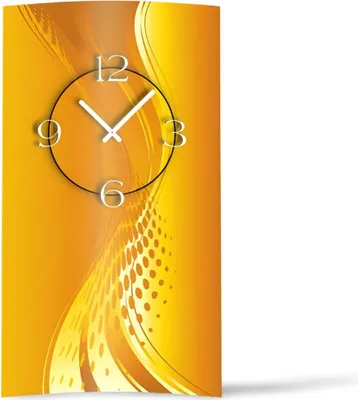 Image de Horloge murale design moderne design abstraite orange horloge murale design moderne design quiet no tick dixtime 3d-0036
