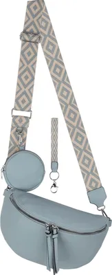 Produktbild von Bauchtasche Umhängetasche Crossbody-Bag Kunstleder Italy-Design L.BLUE (53096)