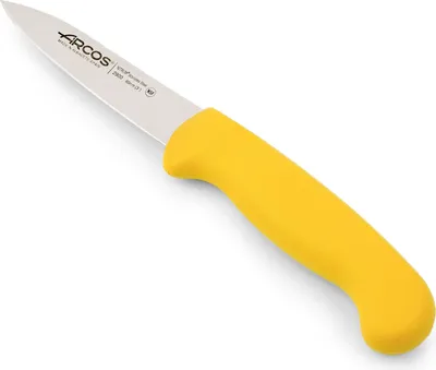 Produktbild von Messer Mondador Arcos Farbe - Prof  2900000000  in Edelstahl Nitrum und mango ergonomisches Polypropylen gelb und Klinge 8 cm, Vitrine