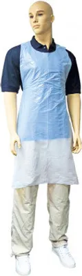 Produktbild von Einweg Schürze Kittel, Einmal-Schürzen, weiß 80 x 125 cm x 0,022 mm (100 Stck.)