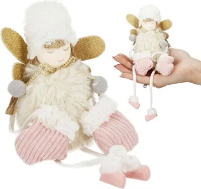 Obrázek produktu pro Anděl se zlatými křídly 24cm, vánoční dekorace