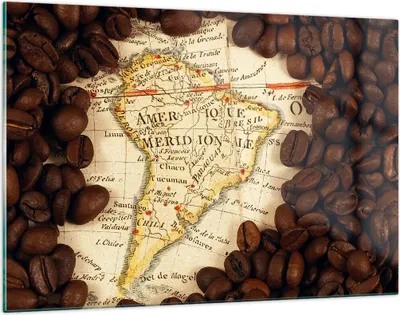 Produktbild von Bilder auf glas - Südamerika Samen Kaffee - 120x80cm - Glasbilder - Wandbilder - Kunstdruck - zum Aufhängen bereit - Wanddekoration aus Glas - Glas Bilder - Wandbild auf Glas - GAA120x80-2198