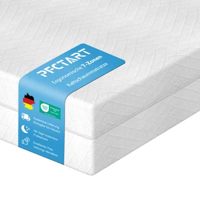 Immagine prodotto di Materassi 140x200 cm, livello di comfort H3, materasso in schiuma di 20 cm di altezza, materasso a molle insacchettate traspirante con rivestimento removibile e lavabile, OEKO-TEX Standard 100