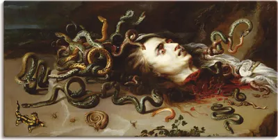 Produktbild von ARTland Leinwandbild Das Haupt der Medusa Größe: 60x30 cm