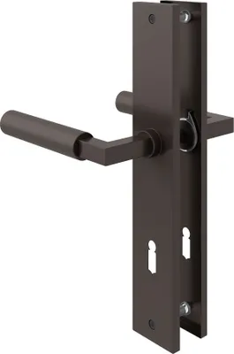 Produktbild von Langschildgarnitur Baustil Türdrücker Mod. Trier Renovierungsschild Anthrazit Türbeschlag Buntbart