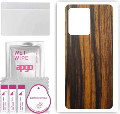 Produktbild von apgo Rückseite Schutzfolie, Skin, kompatibel mit Vivo S12 Pro, Hinten Displayschutzfolie aus Vinylfolie, kratzfest, einfache Montage - Tigerwood