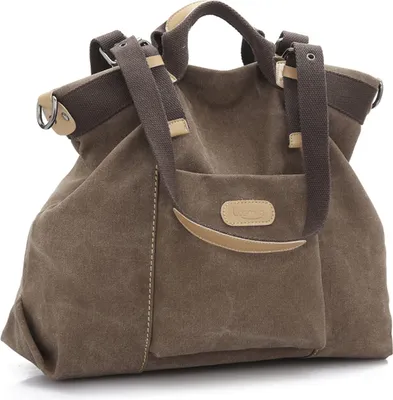 Produktbild von Damen Handtasche, Canvas Umhängetasche. (Kaffee)