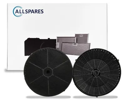 Produktbild von AllSpares Aktivkohlefilter (2 St.) für Dunstabzugshauben geeignet für Elica CFC0038668, NYTTIG FIL 440, und viele mehr (Ø173mm)