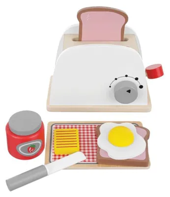 Productafbeelding van Een houten broodrooster met accessoires