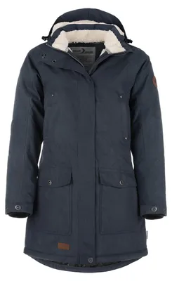 Produktbild von Blue Wave Damen Funktionsparka Outdoor-Jacke Anke - Funktionsmantel Funktionsjacke mit Fleece-Rücken und Kapuze in Marine Größe 44