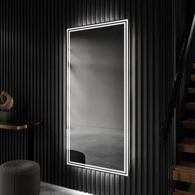 Obrázok produktu pre Moderne zrkadlo do kupelne s osvetlenim LED 70x120 cm | Farba LED: Biela studená 7000K | PIO057