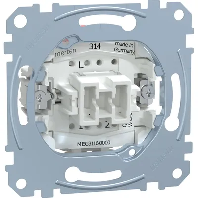 Image de MERTEN MEG3116-0000, insert pour montage encastré, interrupteur à bascule