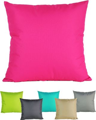 JACK 50x50cm Outdoor Lounge Kissen Dekokissen inkl. XXL-Füllung Wasserabweisend Sitzkissen Garten Stuhl Lotus Effekt, Farbe:Pink