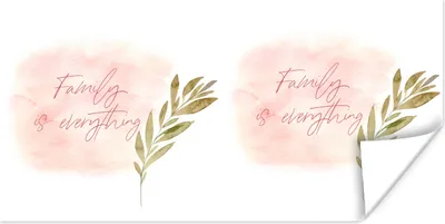 Produktbild von MuchoWow® Poster Zitate - Familie ist alles - Sprichwörter 40x20 cm - Poster für die Wand - Poster Schlafzimmer