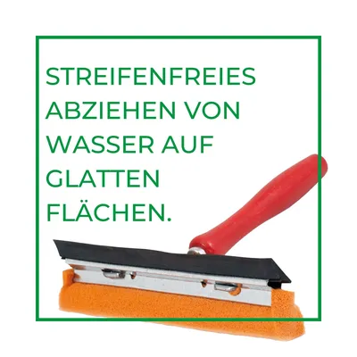 Produktbild von Novaliv 4x Scheibenabzieher Auto 21 cm Holzgriff 16 cm mit Abziehlippe und Gummischwamm Auto Abzieher Autoscheibe Scheibenputzer Wischschwamm