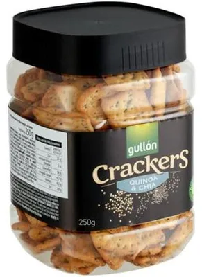 Obrázok produktu pre Krekry, 250 g, GULLÓN "Cracker" s chia semienkami a quinoou